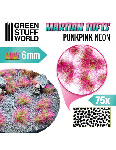Martian Tufts 6mm - Punkpink Neon