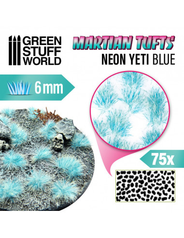 Martian Tufts 6mm - Yeti Blue Neon