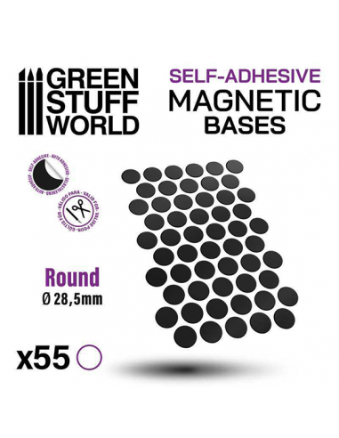 Self Adhesive Magnetic Stickers Round (28,5mm)