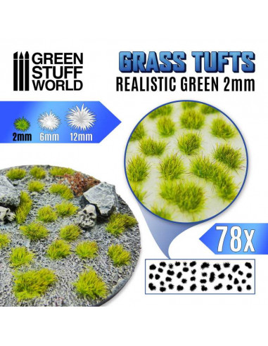 Tufts 2mm Realistic Green