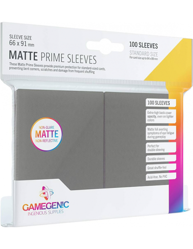 Gamegenic: Matte Prime Sleeves Dark Grey