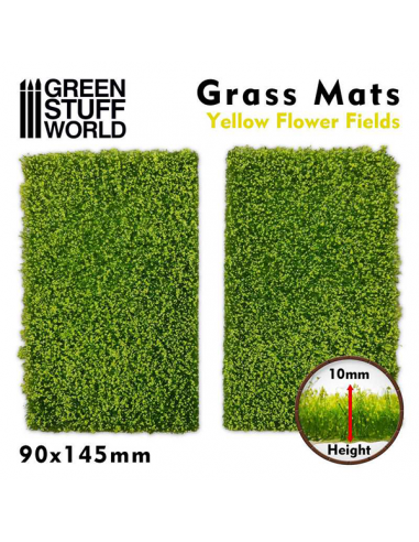 Grass Mats Cut-Out Yellow Flower Fields 10mm