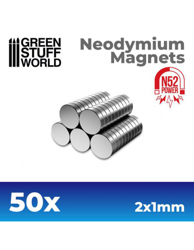 Neodymium Magnets 2x1mm 50p (N52)