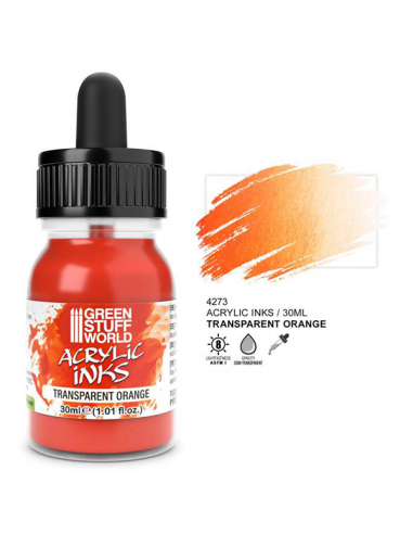 Acrylic Inks: Transparent Orange