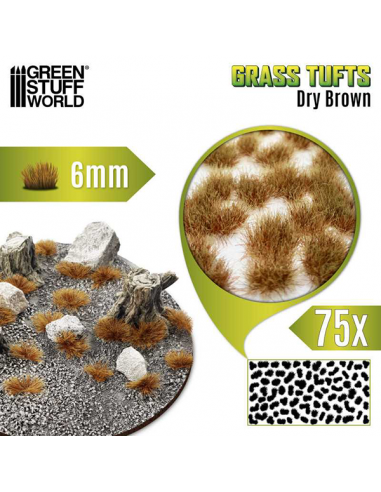 Grass Tufts 6 mm Dry Brown