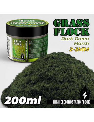 Grass Flock Dark Green Marsh 2-3 mm