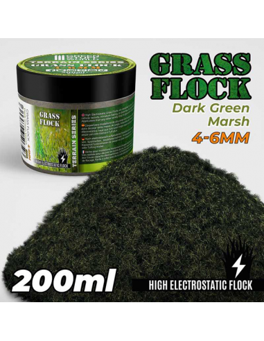 Grass Flock Dark Green Marsh 4-6 mm