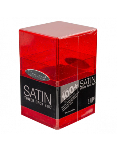Deck Box Satin Tower Glitter Red