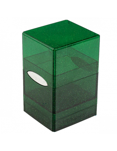 Deck Box Satin Tower Glitter Green