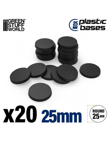 Plastic Round Bases - 25mm (20)