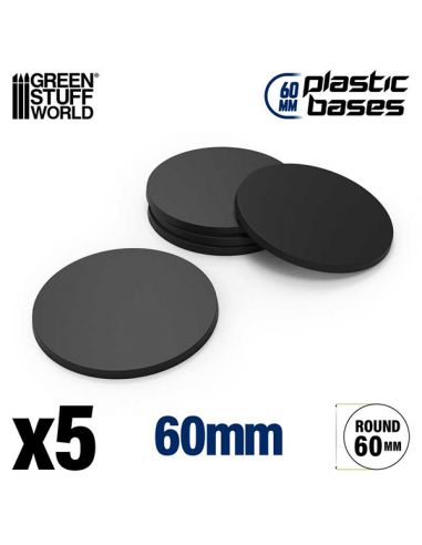 Plastic Round Bases - 60mm (5)