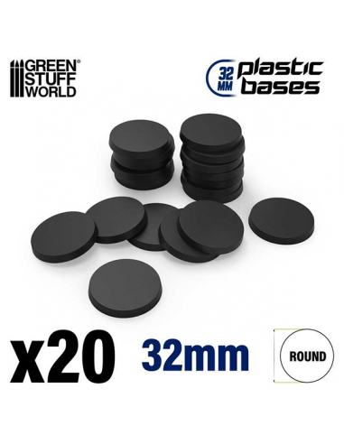 Plastic Round Bases - 32mm (20)