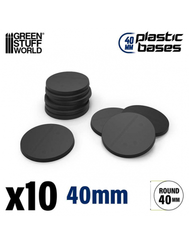 Plastic Round Bases - 40mm (10)