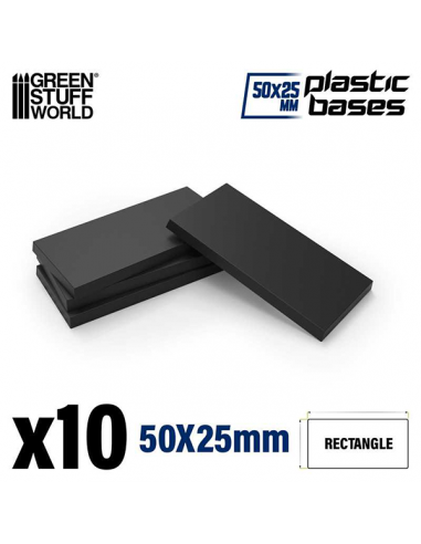 Plastic Rectangular Base 25x50