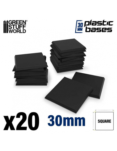 Plastic Square Bases - 30mm (20)