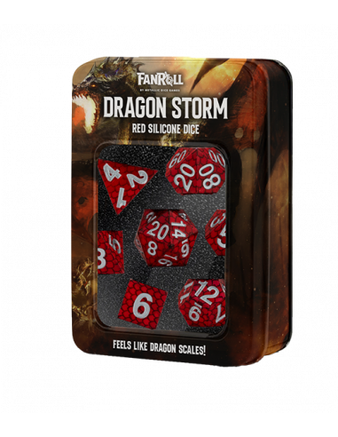 Red Dragon Scales Silicone Dice Set (7)