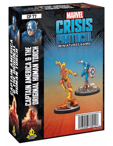 Marvel Crisis Protocol Captain America and The Original Human Torch