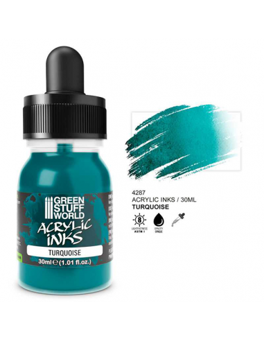 Acrylic Inks: Opaque Turquoise