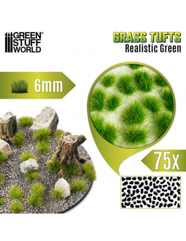 Static Tufts 6mm Realistic Green