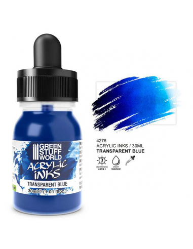 Acrylic Inks: Transparent Blue