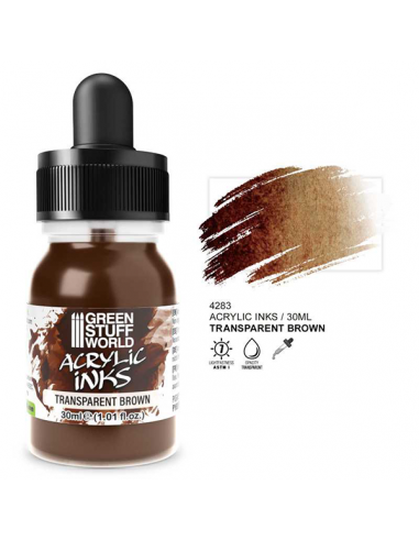 Acrylic Inks: Transparent Brown