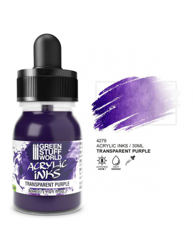 Acrylic Inks: Transparent Purple