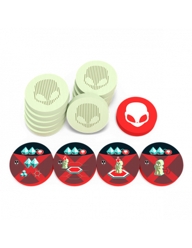 On Mars: Alien Invasion - Wooden Alien Token