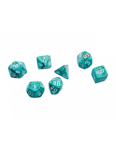 Dice Set Mini Marble Copper/White (7)