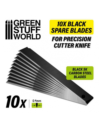 Black Spare Blades for Cutter Knife (10)