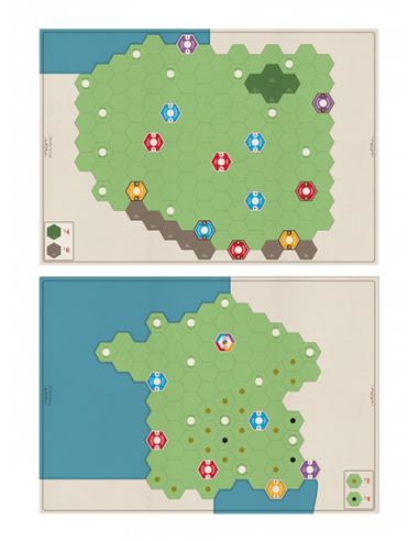 Age of Steam Deluxe Expansion Maps - France & Poland