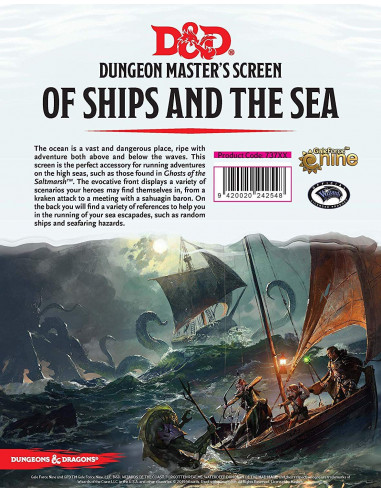 D&D 5th Edition DUngeon Master Screen Of Ships And The Sea