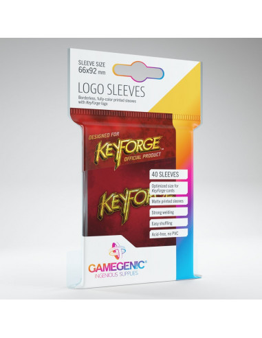 Keyforge Logo Sleeves Red