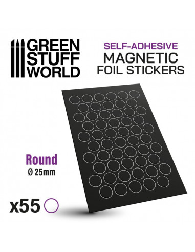 Self Adhesive Magnetic Stickers Round (25mm)