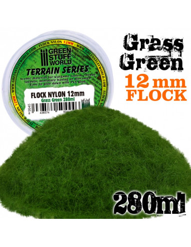 Nylon Flock 12mm Grass Green (280ml)