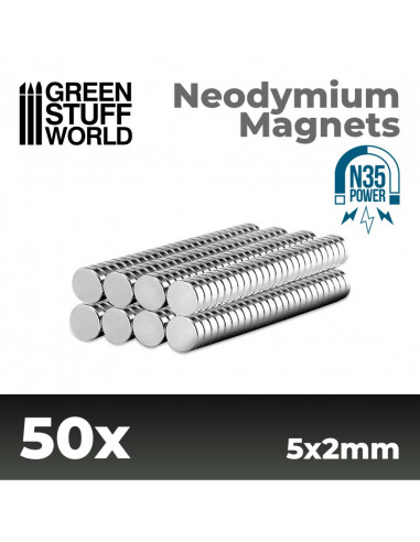 Neonydium Magnets 5x2mm 50p (N35)