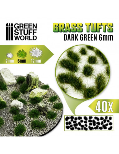Tufts 6mm Dark Green